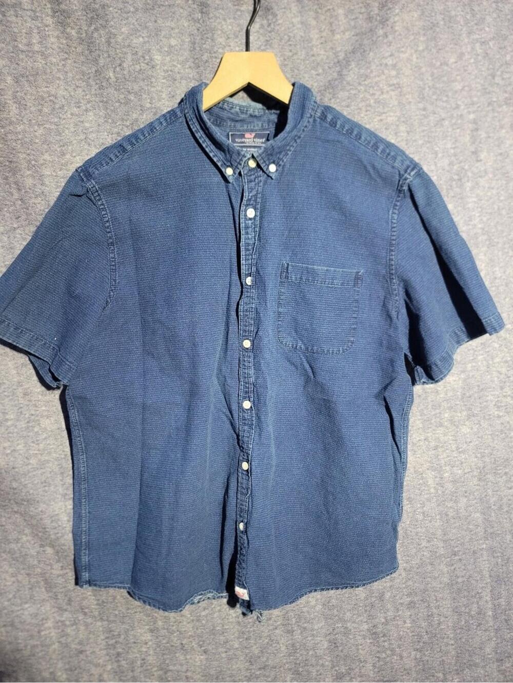 Vineyard Vines Chambray Coastal Tech Y2K Preppy Retro XL
